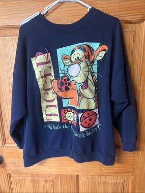 Navy Tigger Graphic Crewneck Sweatshirt - Disney
